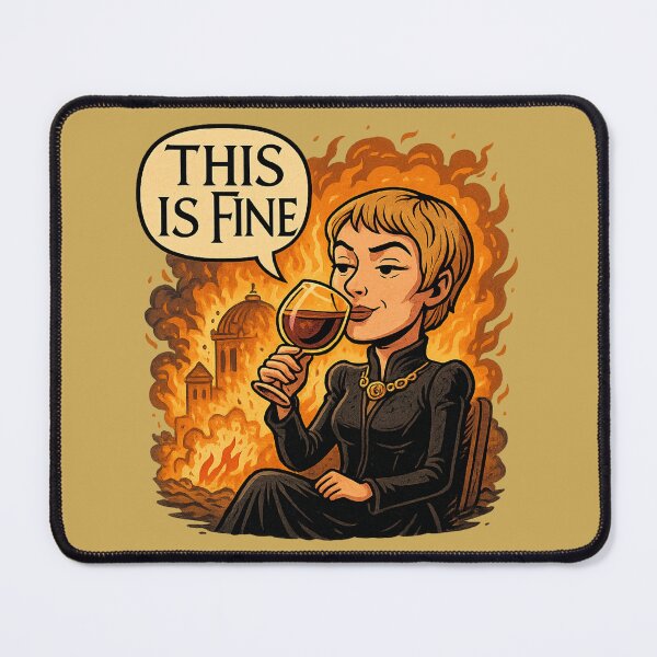 Item preview, “This is Fine” – Cersei Lannister Game of Thrones Meme Mashup designed and sold by GirlyPopped.