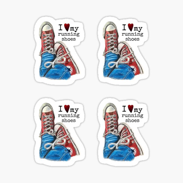 Vista previa del artículo con la obra «Paquete de pegatinas para zapatillas de running», diseñado y vendido por NathBros.