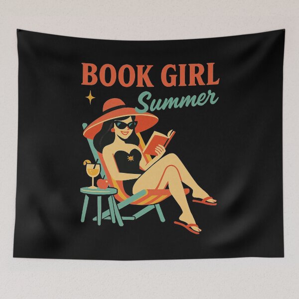 Item preview, Book Girl Summer – Retro Reading Babe Beach Vibes Design	 designed and sold by Victor Shadehorn.