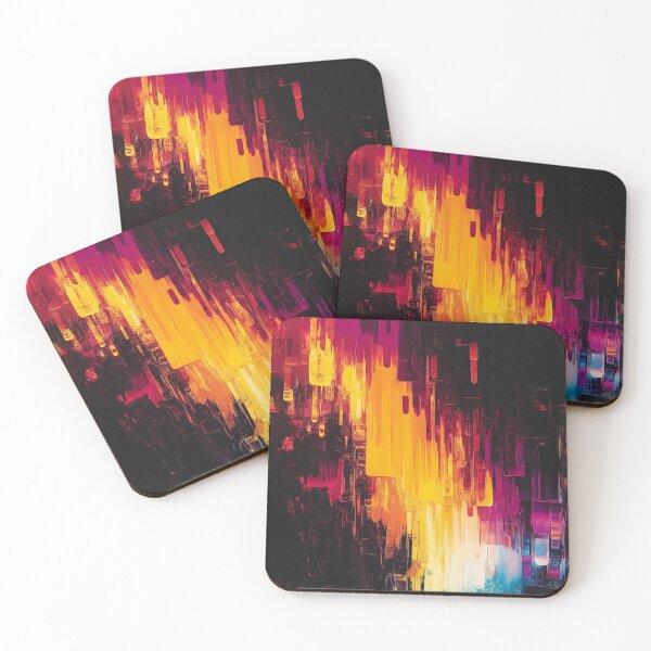 Item preview, Glitch Art Geometric Chaos Saturated Colors designed and sold by MidArtForge.