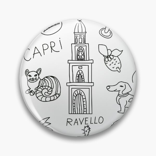 Item preview, Italy Travel Doodle Pattern in Monochrome designed and sold by olenapetol.