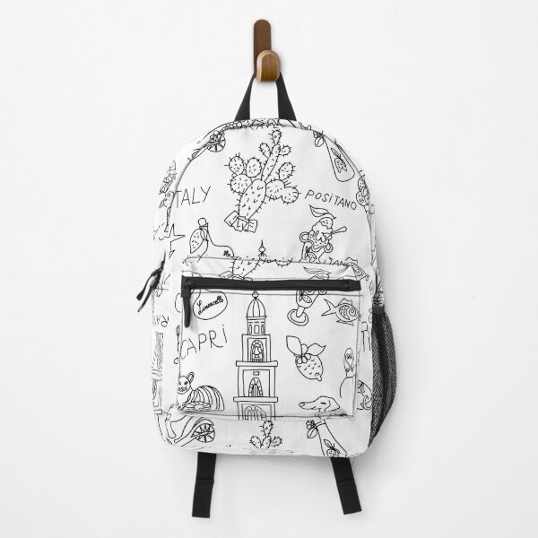 Item preview, Italy Travel Doodle Pattern in Monochrome designed and sold by olenapetol.