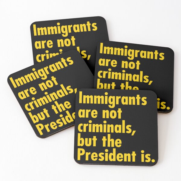 Item preview, Immigrants are not criminals, but the President is - yellow designed and sold by Thelittlelord.