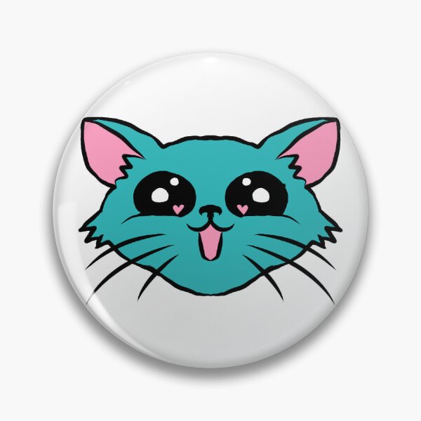 Item preview, Kawaii Cat Face: Smiling Sodalite - Happy Mode designed and sold by NerdyChibi.