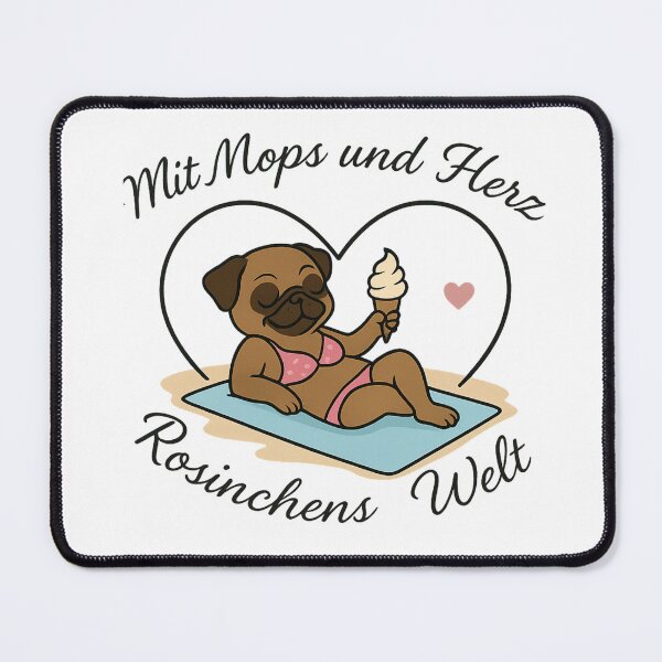 Item preview, Raisins with ice cream on the beach towel designed and sold by MitMopsundHerz Rosinchens_Welt.