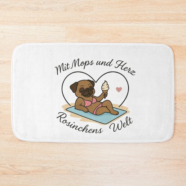 Item preview, Raisins with ice cream on the beach towel designed and sold by MitMopsundHerz Rosinchens_Welt.