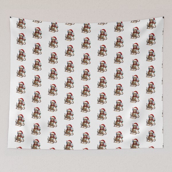 Item preview, Christmas Bengal Cat On A Sled designed and sold by TheAnimalZ00.