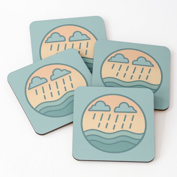 Item preview, Retro Pastel Weather Icons – Lightning, Wind, Sun, Rain & Fog designed and sold by Dream Circuit .