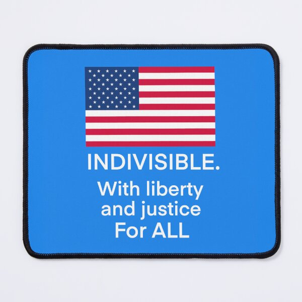 Item preview, Indivisible with liberty and justice for all blue bkgrnd designed and sold by MarySchwindt.