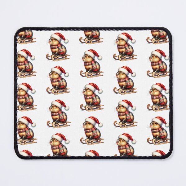 Item preview, Capybara Wearing Santa Hat On A Sled - Capybara Christmas designed and sold by TheAnimalZ00.