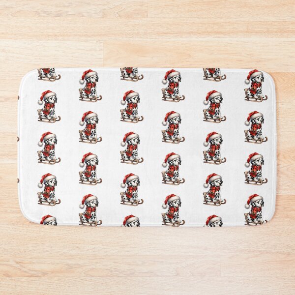 Item preview, Dalmatian Dog Wearing A Santa Hat On A Sled - Dalmatian Christmas designed and sold by TheAnimalZ00.
