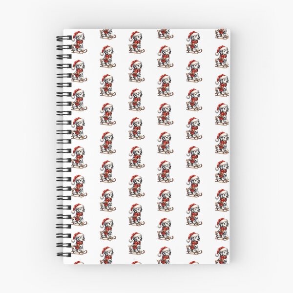 Item preview, Dalmatian Dog Wearing A Santa Hat On A Sled - Dalmatian Christmas designed and sold by TheAnimalZ00.