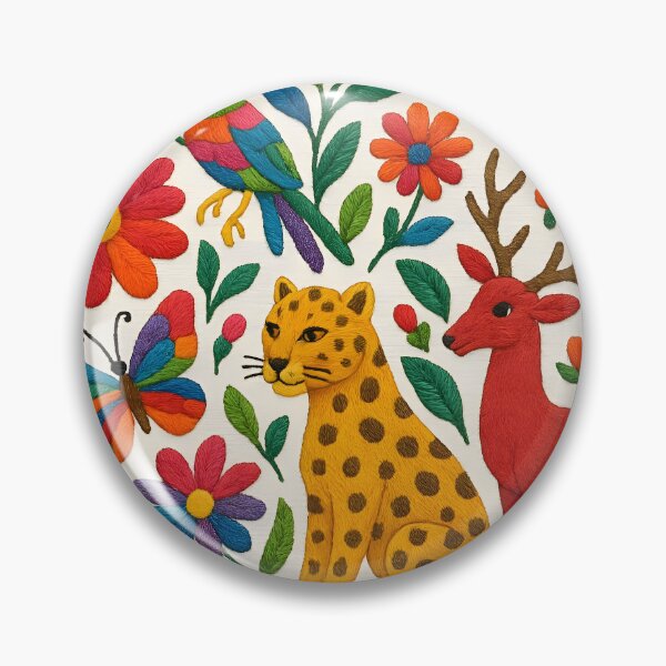 Item preview, Jaguar otomi embroidery designed and sold by edleon.