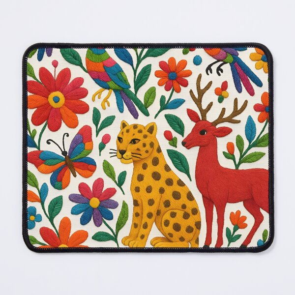 Item preview, Jaguar otomi embroidery designed and sold by edleon.