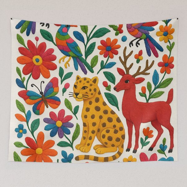 Item preview, Jaguar otomi embroidery designed and sold by edleon.