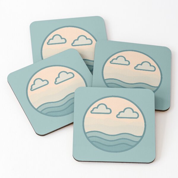 Item preview, Retro Pastel Weather Icons – Lightning, Wind, Sun, Rain & Fog designed and sold by Dream Circuit .