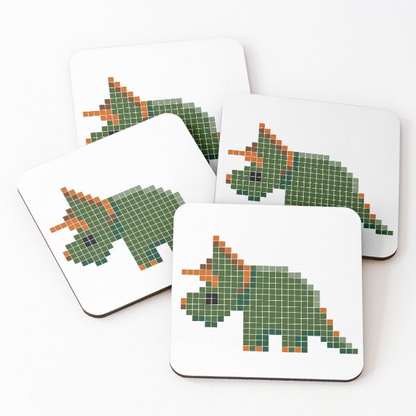 Item preview, PIXEL ART Triceratops: Retro Gaming Dinosaur Design designed and sold by Rebecca Creates....