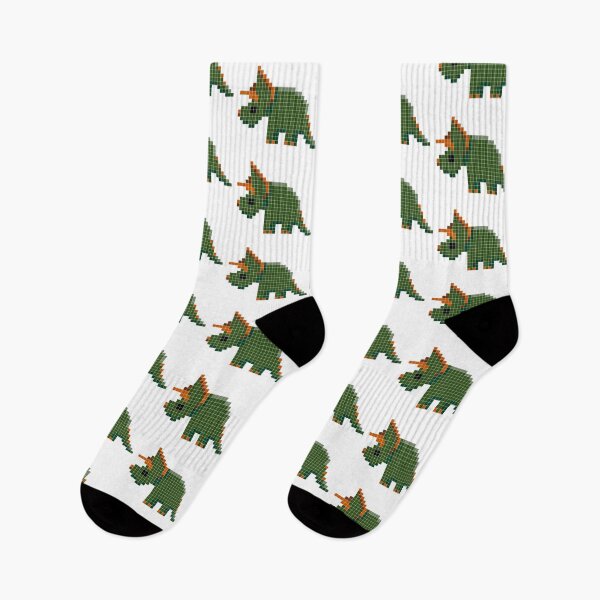 Item preview, PIXEL ART Triceratops: Retro Gaming Dinosaur Design designed and sold by Rebecca Creates....
