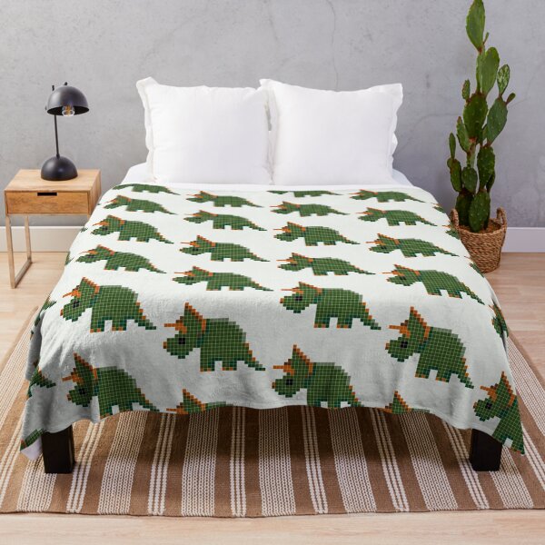 Item preview, PIXEL ART Triceratops: Retro Gaming Dinosaur Design designed and sold by Rebecca Creates....