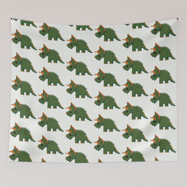 Item preview, PIXEL ART Triceratops: Retro Gaming Dinosaur Design designed and sold by Rebecca Creates....