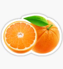 Cut orange fruits Sticker