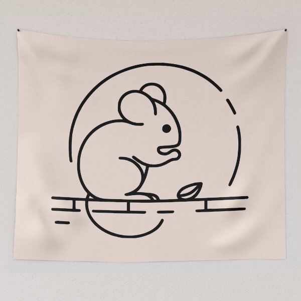 Item preview, Minimalist Mouse – Geometric Black and White Design | Stylish Line Art designed and sold by VariousGoodies.