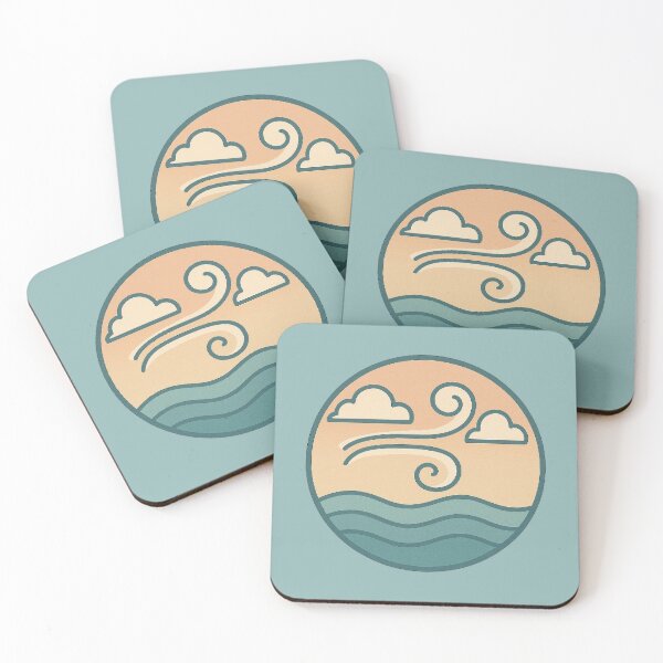 Item preview, Retro Pastel Weather Icons – Lightning, Wind, Sun, Rain & Fog designed and sold by Dream Circuit .
