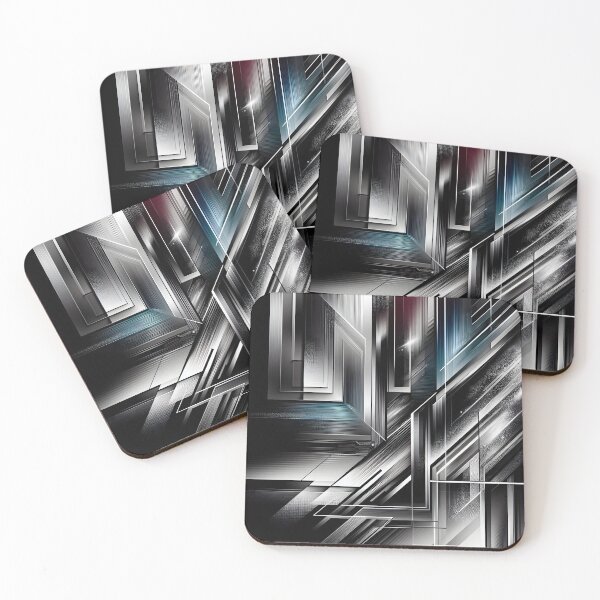 Item preview, Futuristic Geometric Digital Pattern with Metallic Aesthetics designed and sold by FusionGaze.