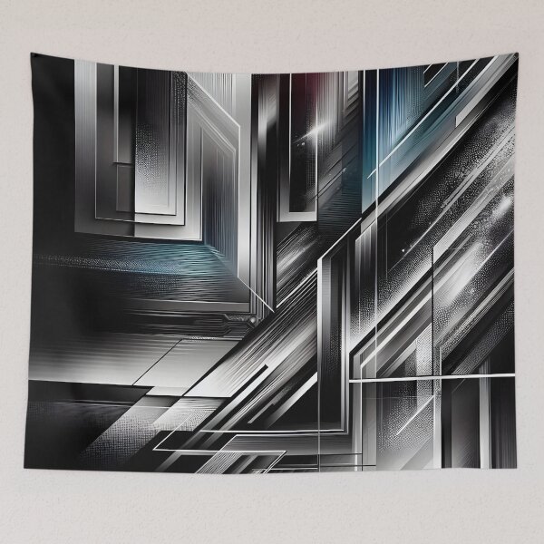 Item preview, Futuristic Geometric Digital Pattern with Metallic Aesthetics designed and sold by FusionGaze.