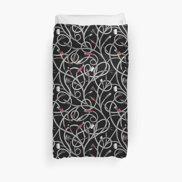 Victoria Contreras Flores WIRED BINDWEED (black) Funda nórdica