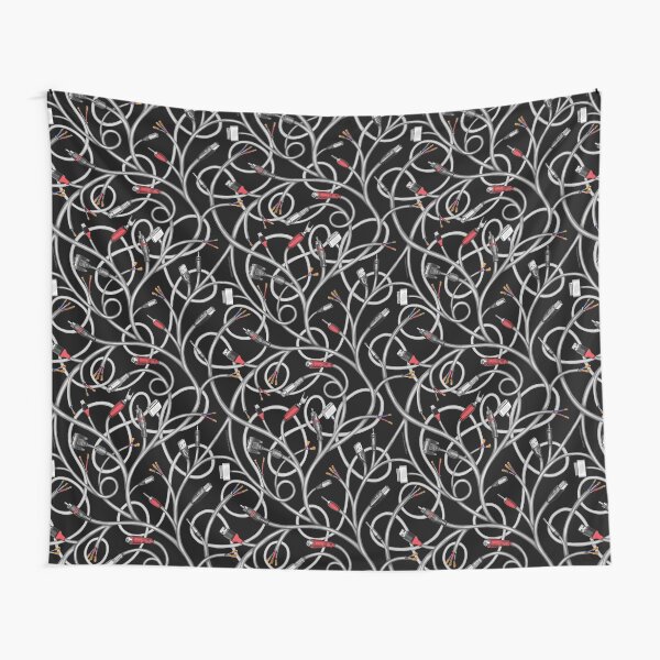 Victoria Contreras Flores WIRED BINDWEED (black) Tela decorativa