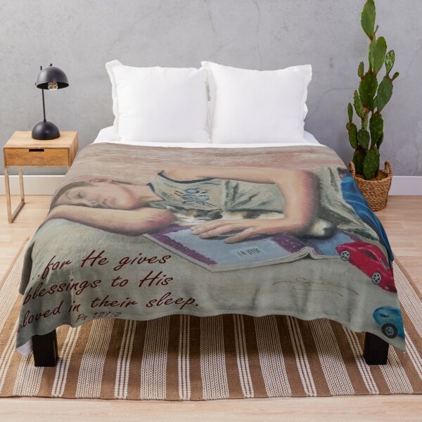 Item preview, Oil Painting Bible verse of blessings in sleep. designed and sold by AWSIM CREATIONS - Real Art!.