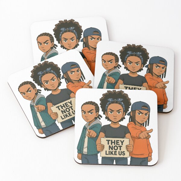 Item preview, They Not Like Us – Boondocks-Style Urban Rebellion Illustration v4 designed and sold by KriticalDesigns.