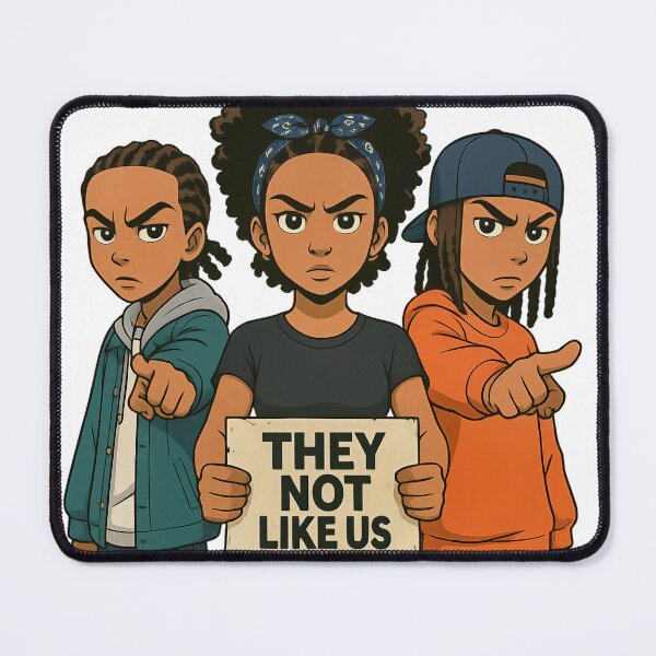 Item preview, They Not Like Us – Boondocks-Style Urban Rebellion Illustration v4 designed and sold by KriticalDesigns.