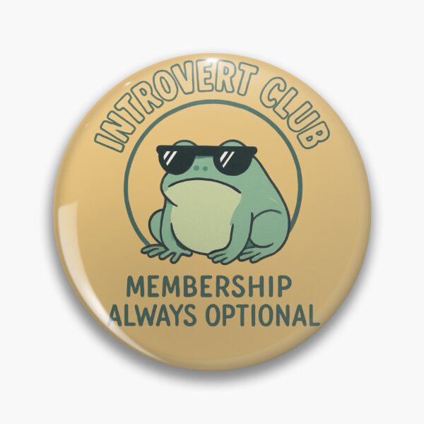 Item preview, Introvert Club Membership Always Optional Funny Frog designed and sold by KTGim.