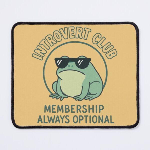 Item preview, Introvert Club Membership Always Optional Funny Frog designed and sold by KTGim.