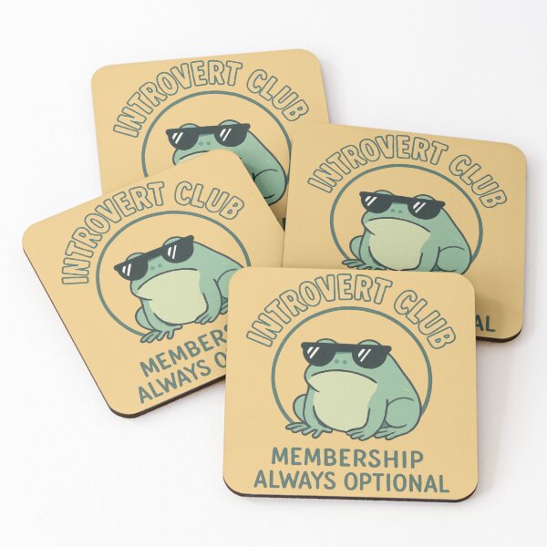 Item preview, Introvert Club Membership Always Optional Funny Frog designed and sold by KTGim.