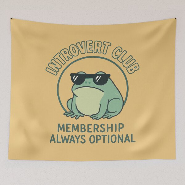 Item preview, Introvert Club Membership Always Optional Funny Frog designed and sold by KTGim.
