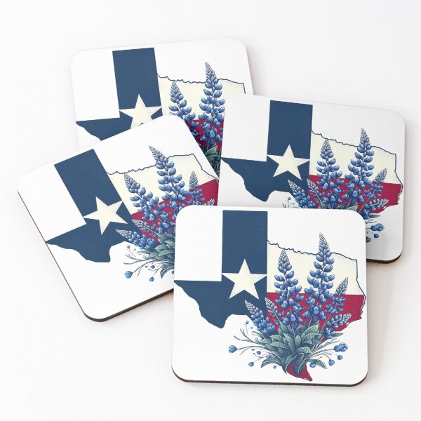 Item preview, Texas Flag with Bluebonnets designed and sold by JessArty ⭐⭐⭐⭐⭐.