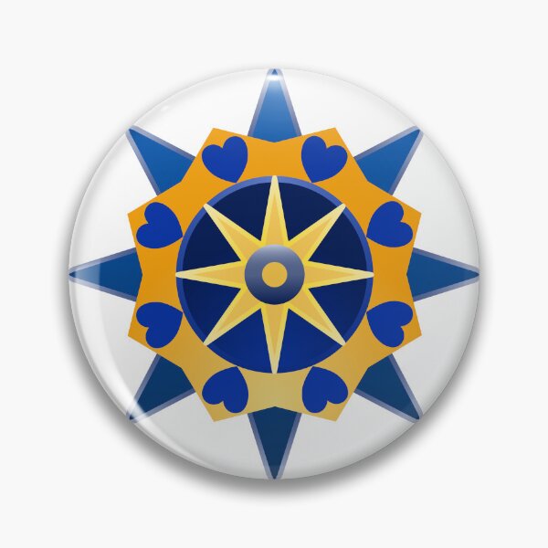Item preview, Geometric Compass Star in Blue and Yellow designed and sold by olenapetol.