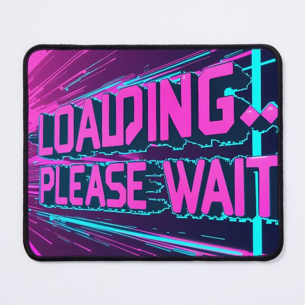 Item preview, Glitchy Pixelated ‘Loading… Please Wait’  Design designed and sold by PSYKT .