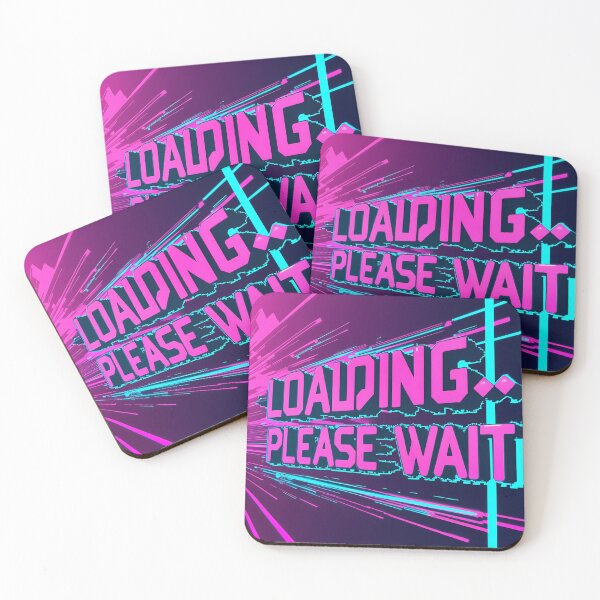 Item preview, Glitchy Pixelated ‘Loading… Please Wait’  Design designed and sold by PSYKT .