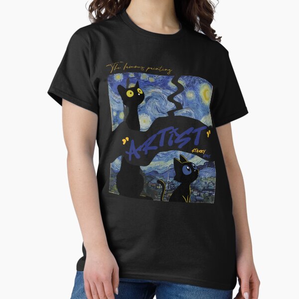 Item preview, Starry Night Cat Art designed and sold by CatByteDigital.