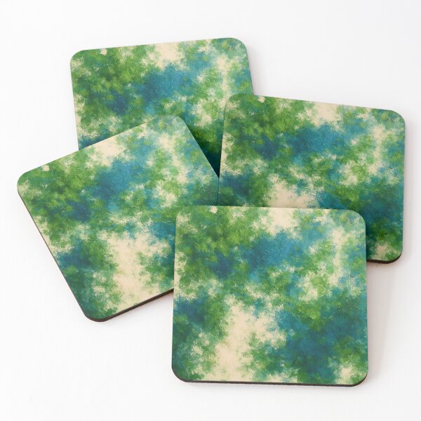 Item preview, Verdant Dreams: Abstract Green & Blue Expressionist Painting – Modern Nature Wall Art designed and sold by UnsignedTalentCreative.