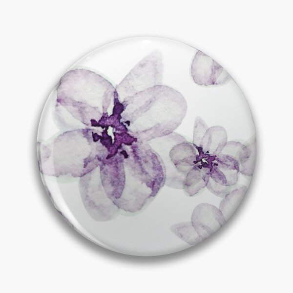 Item preview, Purple and Gray Watercolor Flowers designed and sold by Kara Draws.
