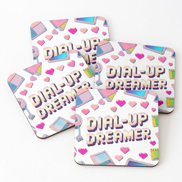 Artikelvorschau, Dial-Up Dreamer Tee mit Retro-Internet-Symbolen entworfen und verkauft von PSYKT .