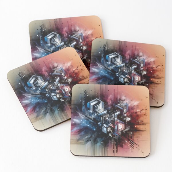 Item preview, Futuristic 3D Geometric Pattern with Bold Tech Aesthetics designed and sold by FusionGaze.