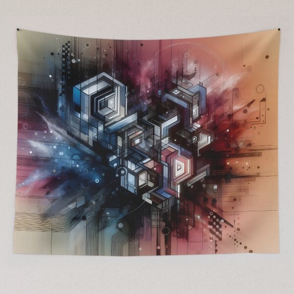 Item preview, Futuristic 3D Geometric Pattern with Bold Tech Aesthetics designed and sold by FusionGaze.