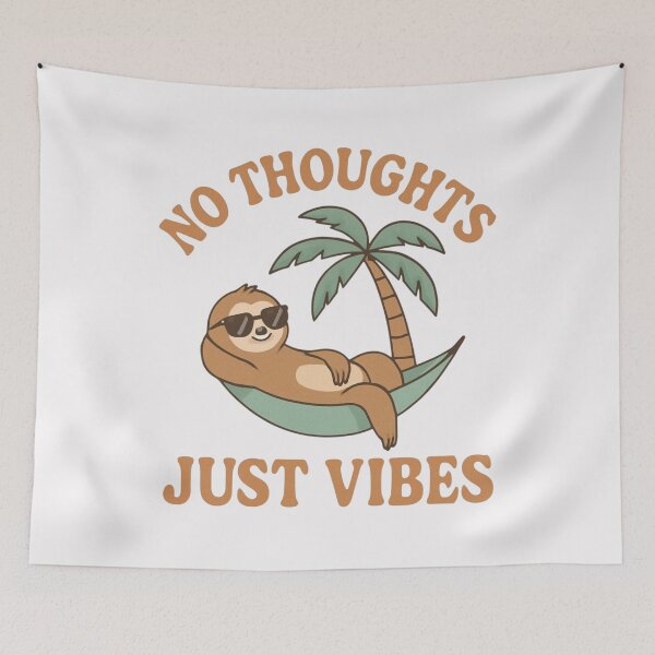 Item preview, No Thoughts Just Vibes Funny Monkey Chilling designed and sold by KTGim.