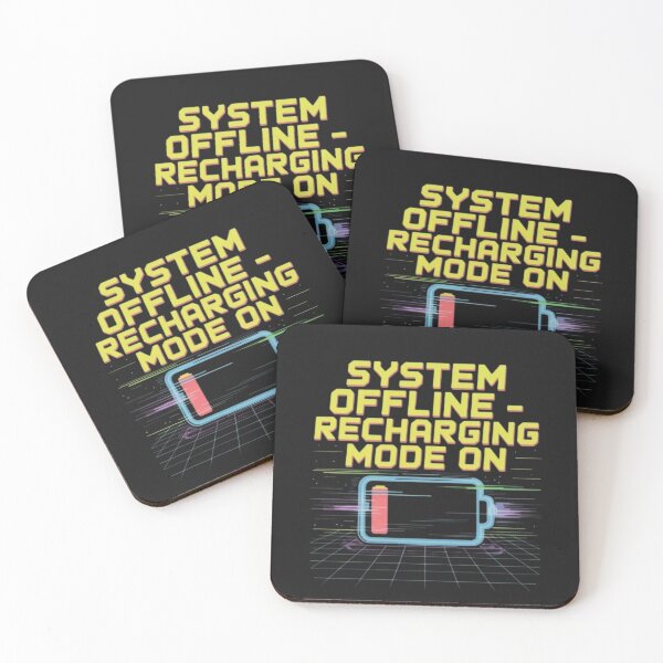 Item preview, SYSTEM OFFLINE – Funny Low Battery Glitch Y2K T-Shirt designed and sold by BYTRINOOO.